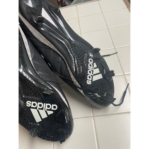 NEW Adidas Icon Bounce Baseball Molded Cleats Size 14 Men Black White - Picture 6 of 7